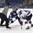 BUFFALO, NEW YORK - DECEMBER 31: USA's Ryan Poehling #4 faces-off against Finland's Aapeli Rasanen #22 during preliminary round action at the 2018 IIHF World Junior Championship. (Photo by Matt Zambonin/HHOF-IIHF Images)

